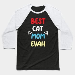 groovy best cat mom ever mothers day design for mom Baseball T-Shirt